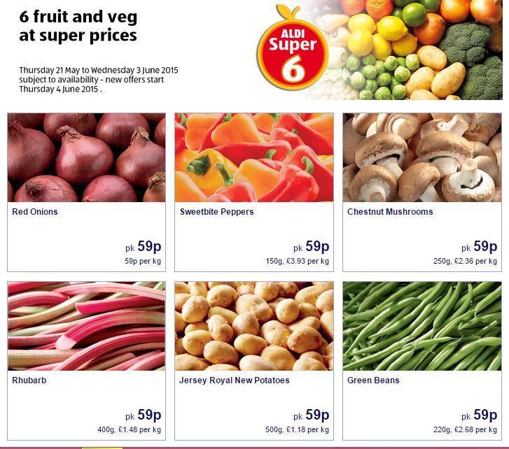 FamiliesOAB's tweet photo. #Aldi super 6 until 3rd June #fruit #veg #bargains #frugal #healthyliving http://t.co/BuVpvplmmv