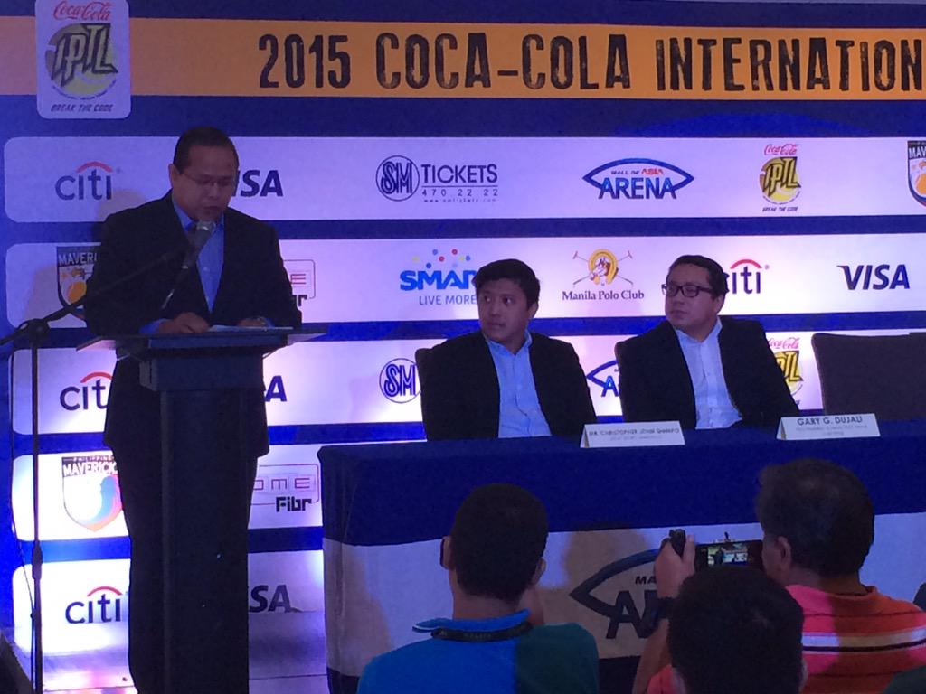 arnelgonzales's tweet photo. #PhilMavs #IPTL2015 #TennisAllStars press launch happening now @MOAArena ... lock the date : Dec 6 to 8!!! http://t.co/VD6BItKXcp