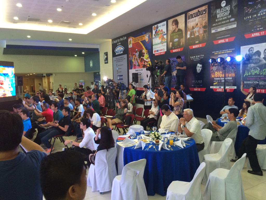 arnelgonzales's tweet photo. #PhilMavs #IPTL2015 #TennisAllStars press launch happening now @MOAArena ... lock the date : Dec 6 to 8!!! http://t.co/VD6BItKXcp