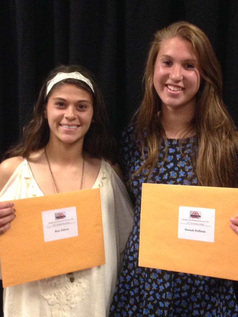NeenahHoops's tweet photo. Big congrats to @breezehren and @lilhoffman97 as co-recipients of the Neenah Girls BB scholarships!  #NeenahPride http://t.co/zK2m0siGVK