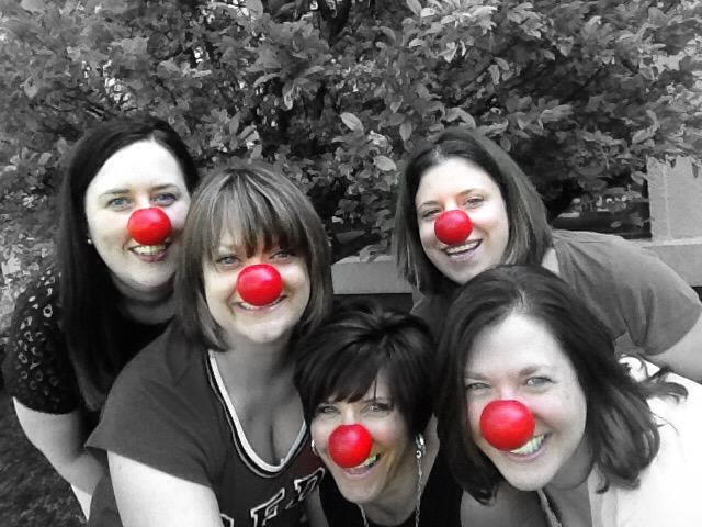 Liveops's tweet photo. Our Dayton office is ready for @RedNoseDayUS. Are you? Get your #RedNose! #LiveOpsCares http://t.co/HAOTeZlzGo