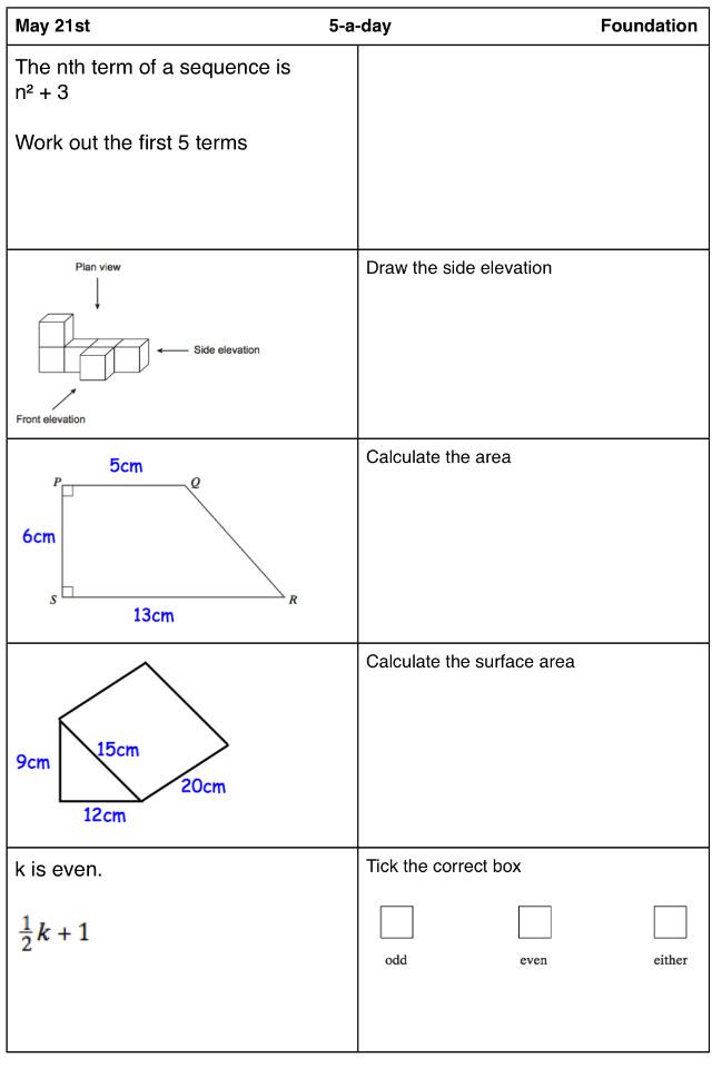 Corbettmaths's tweet image. Aiming for a grade C in your #gcsemaths? Try today's Foundation #5aday from corbettmaths.com