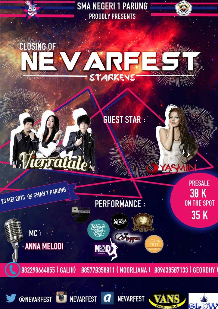 InfoPensi's tweet photo. #infopensi SMAN 1 Parung Presents @NevarFest with @Vieratale &amp; @DJ_Yasmin http://t.co/A7MOEG9ZKi
