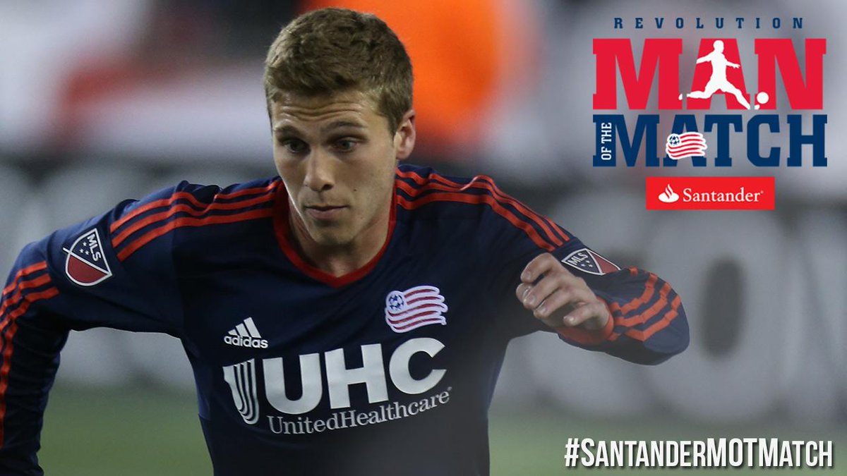 NERevolution's tweet photo. Your #NERevs @SantanderBankUS Man of the Match: Scott Caldwell http://t.co/2vyGMWLFzm