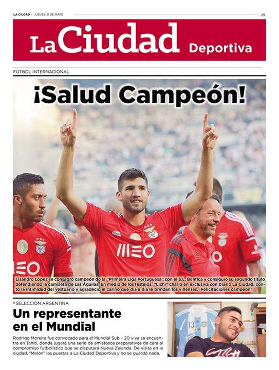 elioncabrera's tweet photo. TAPA DIARIO LA CIUDAD DEPORTIVO HOY LICHI LOPEZ http://t.co/Tn6PqWI8Zs