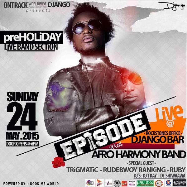 hardy_emg's tweet photo. #LiveBandSession at @ReggieRockstone 's Place this Sunday with @afroharmony @trigmaticrocks powered by @BookMeWorld http://t.co/TSzwEfDjDL