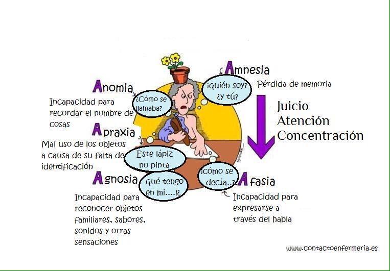 Javi_Matron on Twitter: "Afasia, apraxia, amnesia, agnosia ...