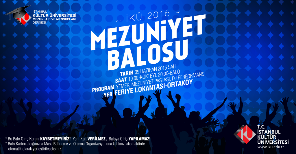 9 Haziran 2015'de Mezuniyet Balosu coşkusu! Ortaköy Feriye Lokantası'nda gerçekleşecek eğlenceyi kaçırmayın.