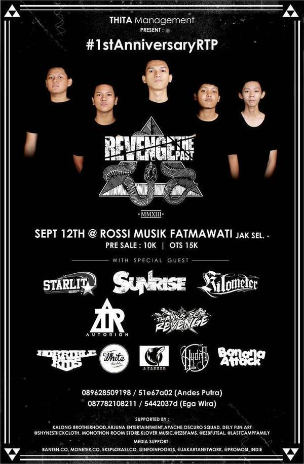 <a href="/SecondaryPHC/">SECONDARY</a> Need More Band "1st Anniversary <a href="/RTP_JKT/">REVENGE THE PAST</a> 12/09/15 at rossi music Regist 200k+5share  Cp : 51e67a02