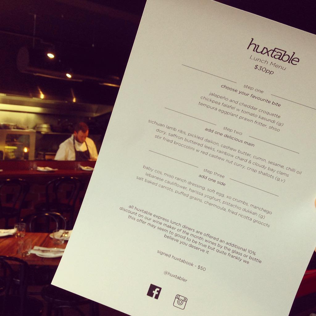 huxtabler's tweet photo. News alert! 10% off our wine of the month (this month it's @Wandererwines) with our new $30 express lunch menu http://t.co/3XKcCcBuO7