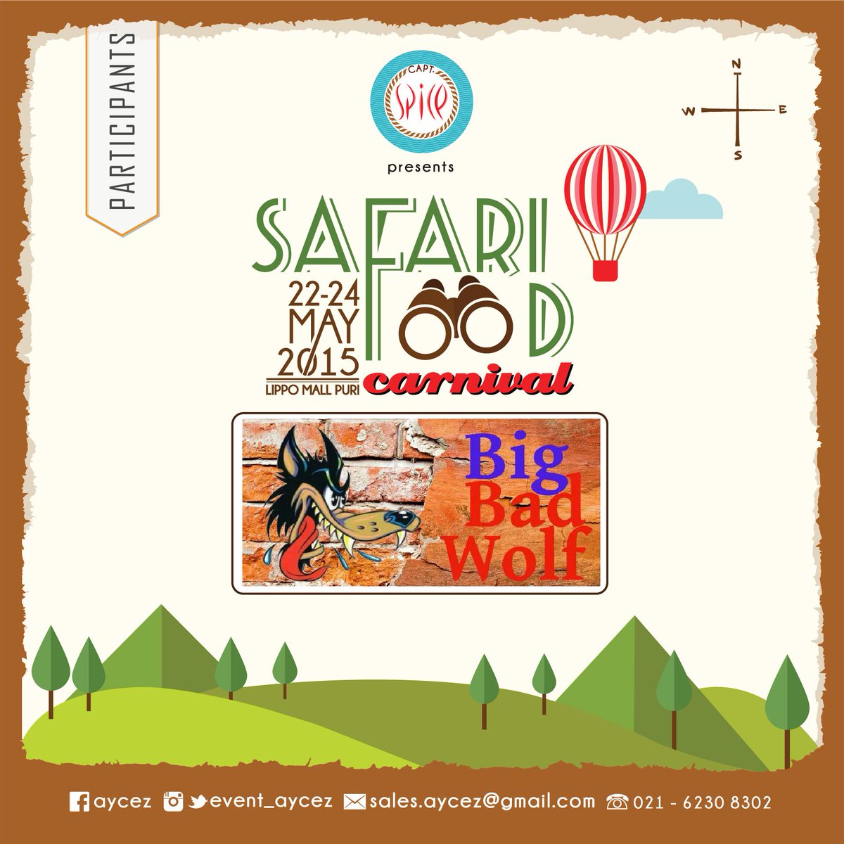 events_aycez's tweet photo. Found BIG BAD WOLF at B10 in SAFARI FOOD CARNIVAL @LippoMallPuri 22nd-24th of May 2015, see you soon! http://t.co/oeHt0f5CEe