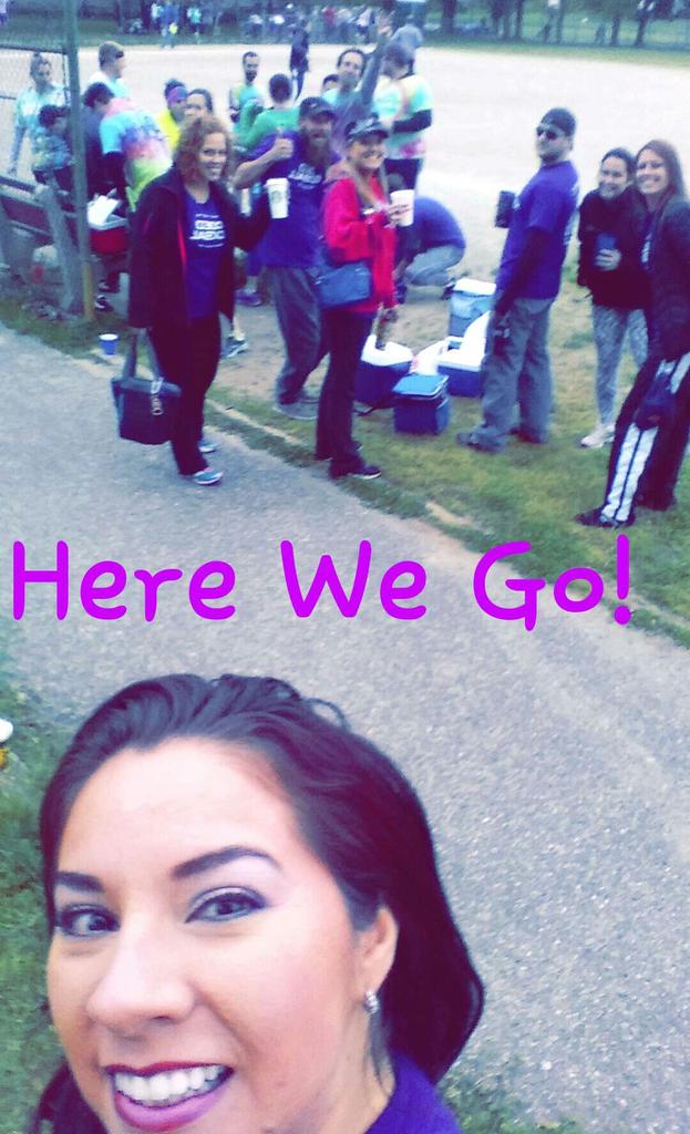 1LovelyAndrea's tweet photo. #PitchesBeCrazy #playssc 🔴 #kickball 🔴 #grssc
We tied 1-1. I 💜 my PURPLE Team! http://t.co/5s1cAejazk