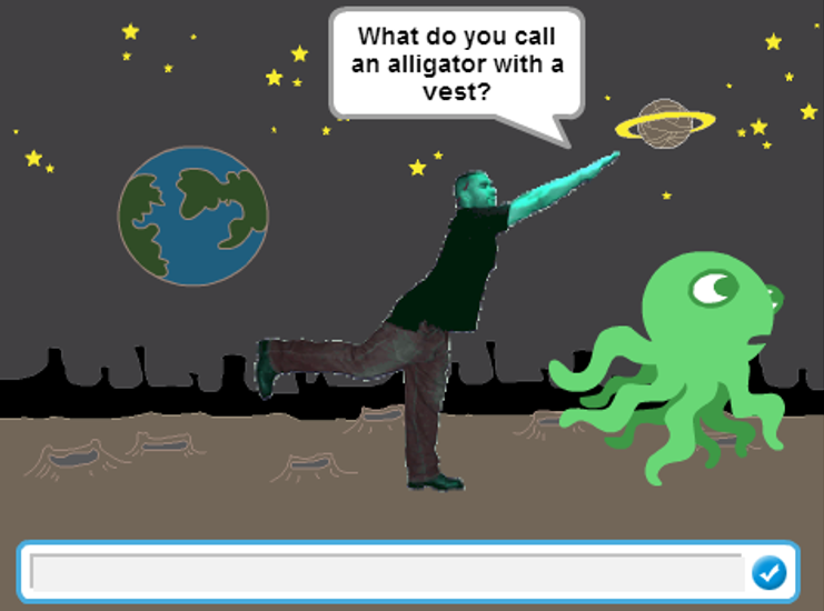RavoSTEM's tweet photo. Yr5 students creating a Joke of the Day in @scratch. Great use of the IF ... THEN ... ELSE ... block. #kidscancode http://t.co/M2xvMv2PxY