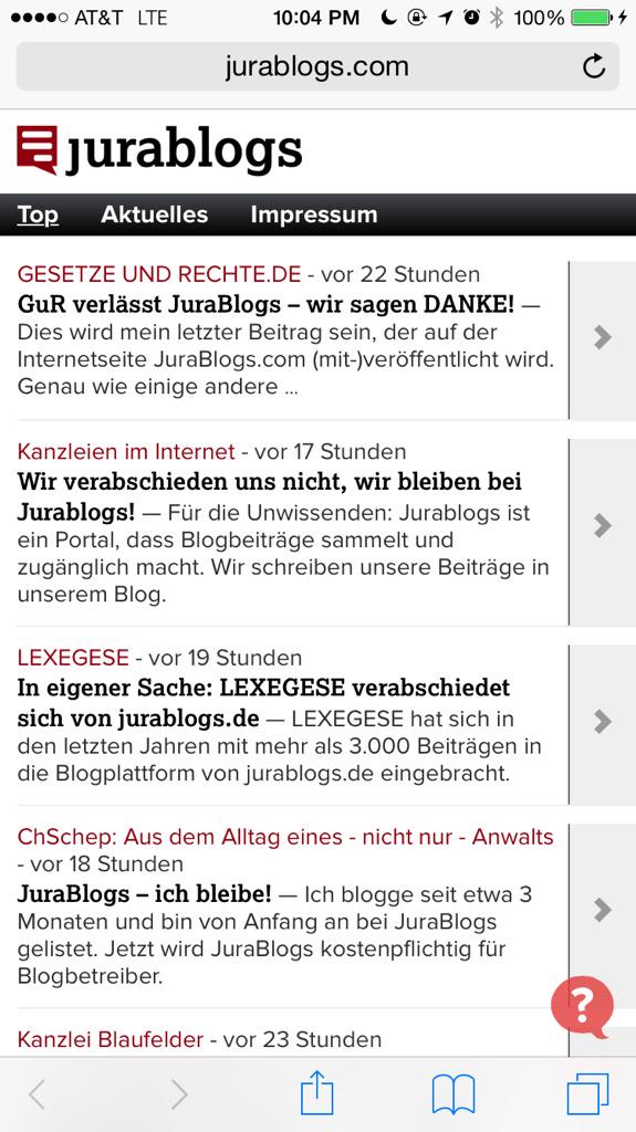 MKlappenbach's tweet photo. JuraBlogs ist heute populär auf JuraBlogs.. http://t.co/96RwlKoSJ6