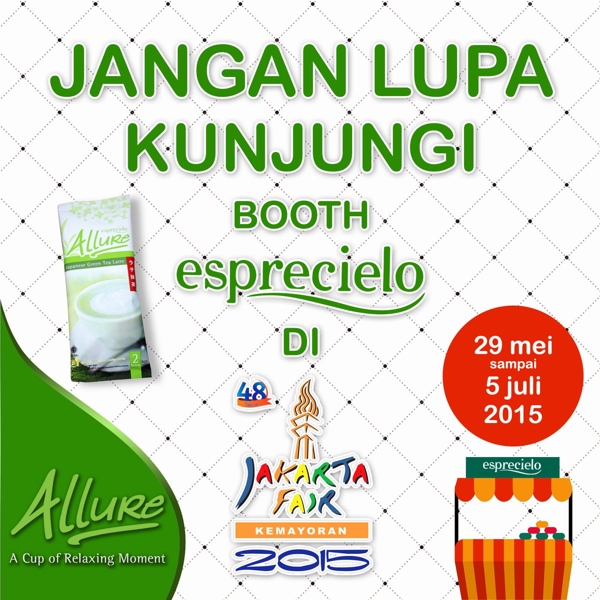 latteocookies's tweet photo. Untuk esprecielo lovers, JANGAN LUPA yah untuk datang ke Pekan Raya Jakarta (PRJ) di tanggal 29 Mei 2015 nanti. :) http://t.co/247bRXh0Fg