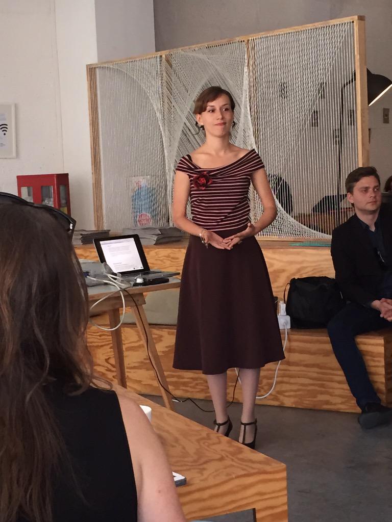 MakersCamp presentation at #betahaus. We do everything from pallets and containers. Girls learn how to drill. Love it