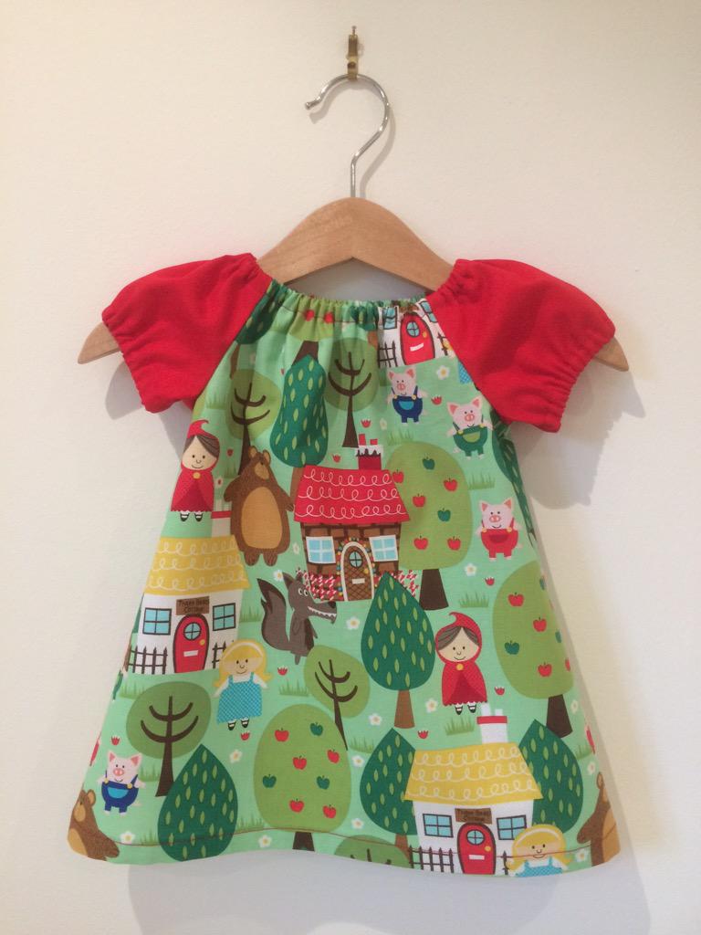 A lovely little baby will be wearing this Fairy Tales dress to a wedding this weekend. Very appropriate, I think!