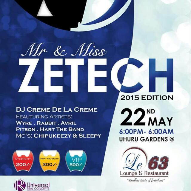 ZetechUni's tweet photo. Good Morning to all our alumni. We invite you to the #MrandMissZetechUniversity gala tomorrow night. #ZetechFun http://t.co/nsq2Pk63l3