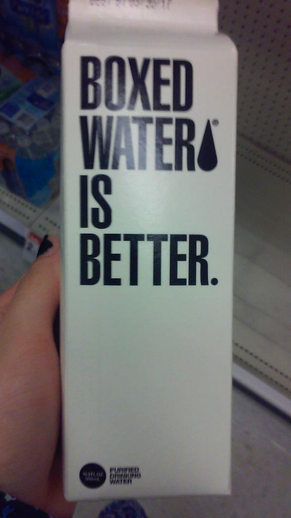 here's a picture of boxed water for your troubles