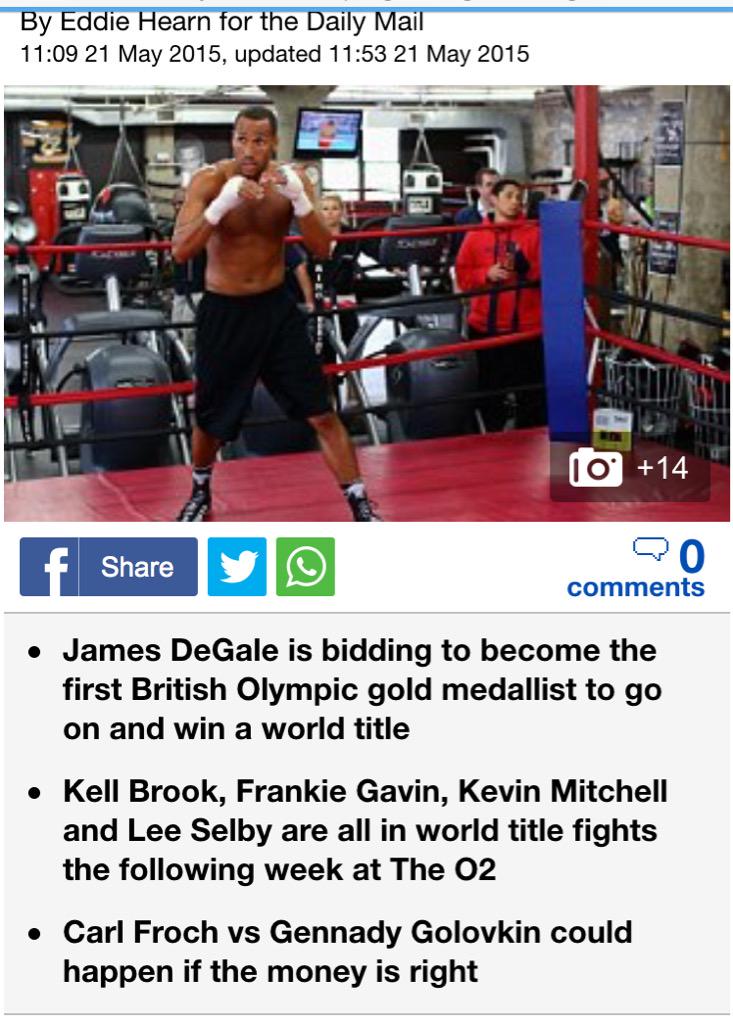 BoxMadMagazine's tweet photo. "If the money's right" @EddieHearn on @Carl_Froch vs @GGGBoxing http://t.co/hN8HzFQr0G