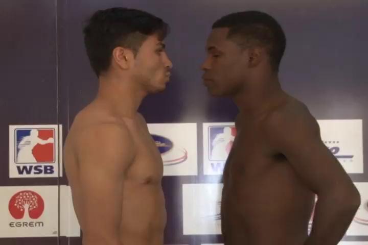 DomadoresCuba's tweet photo. Pesaje oficial en los 64kg. Yasnier Toledo vs Roberto Zariñana de @MexicoGuerreros
#WSBV @WSB_Boxing http://t.co/ekdphglO3i
