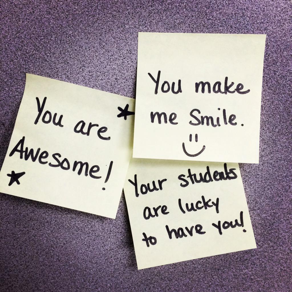Starting the day off right! Our first #Hillerpositivepostit day. #weAreLampere <a href="/hillerwildcats/">Hiller Elementary | The Lamphere Schools</a>