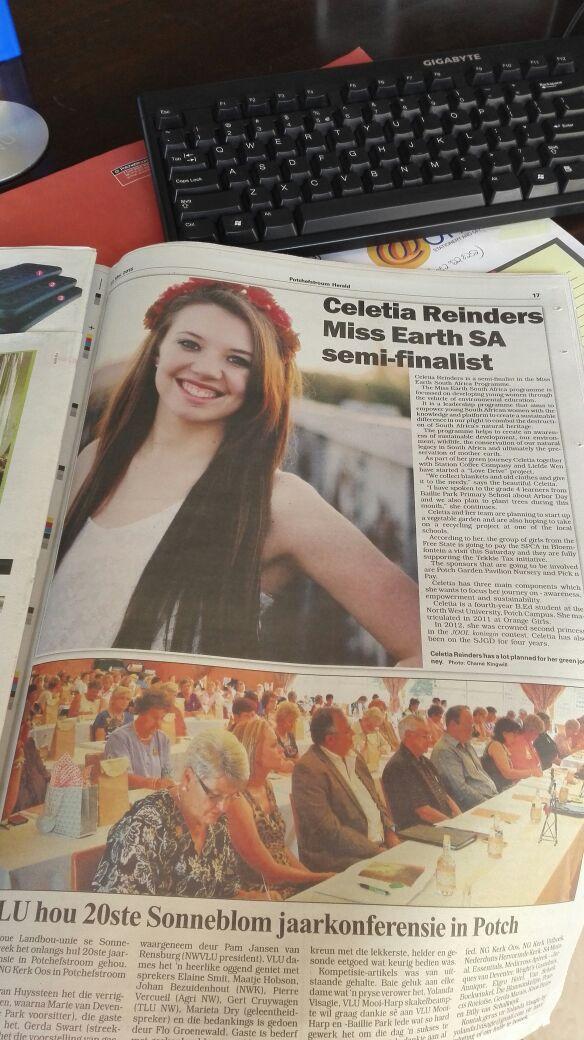 CeletiaReinders's tweet photo. Thank you to the support from @Potchherald! Excited to share my green journey! 🌷 http://t.co/s1ikbNAATj