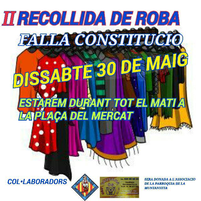 Aún no has preparado una bolsa de ropa usada? a que esperas?#30-5 #nototesfesta#creciendo#fallaconstitucio #solidario