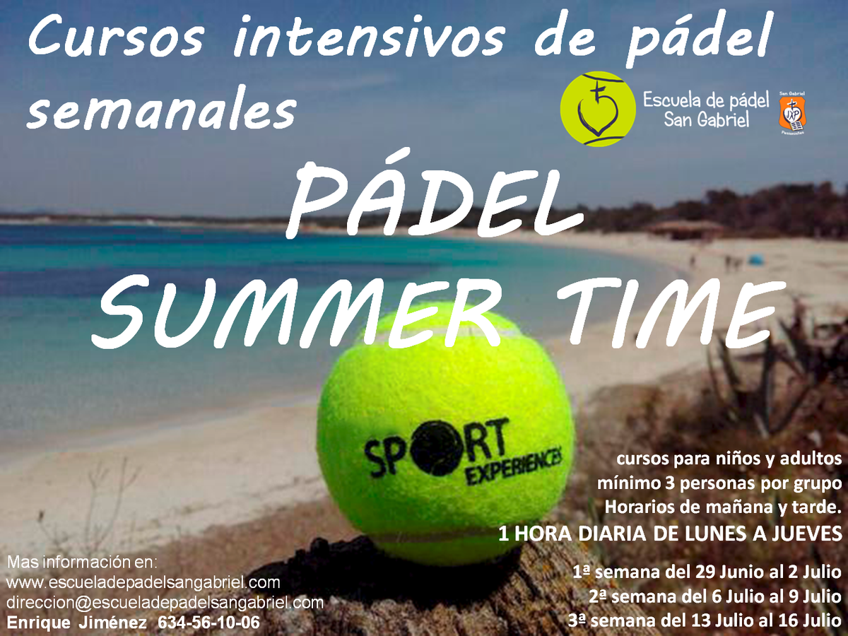 PadelSanga's tweet photo. cartel modificado de nuestros cursos intensivos http://t.co/NhMDuZGAdV