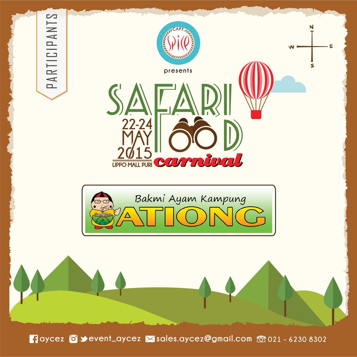events_aycez's tweet photo. Found BAKMI AYAM KAMPUNG ATIONG at C4 in SAFARI FOOD CARNIVAL @LippoMallPuri 22nd-24th of May 2015, see you soon! http://t.co/p4pgOXmAp3
