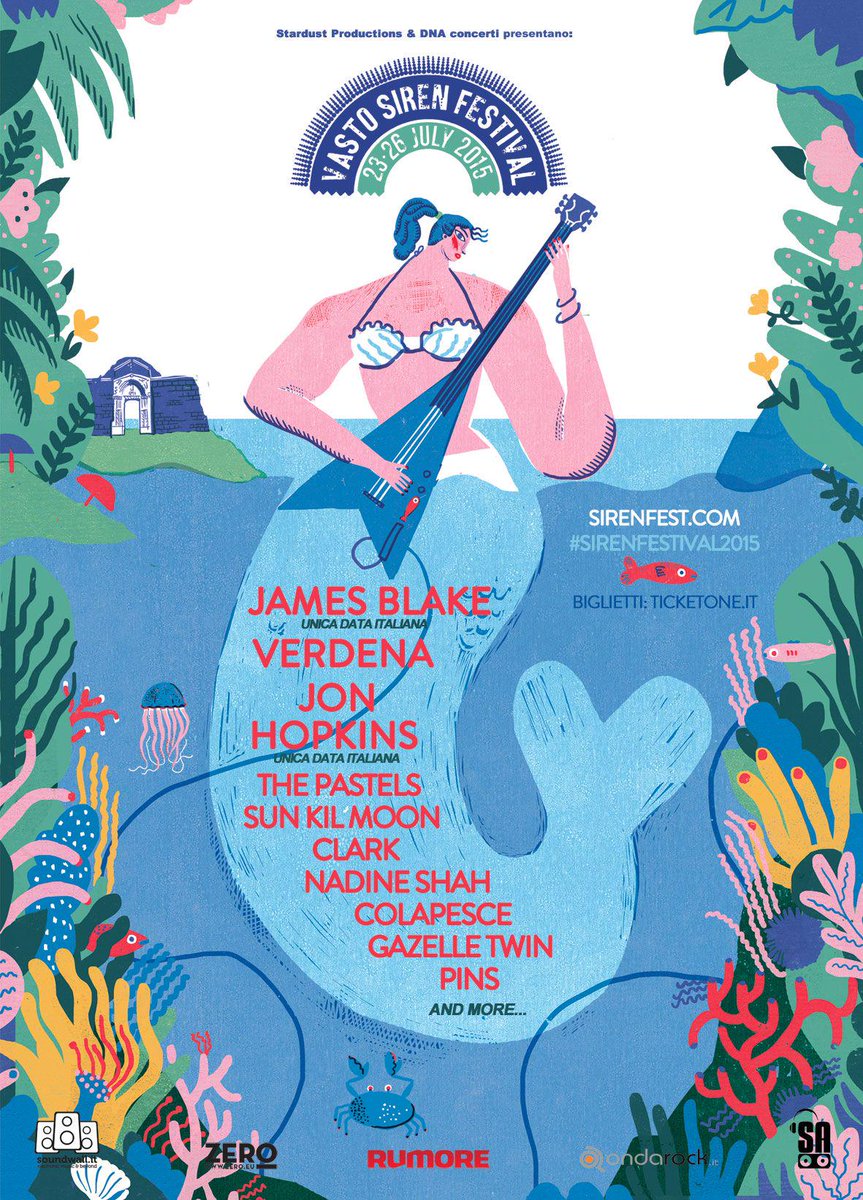 sirenfestival's tweet photo. NUOVI ARTISTI CONFERMATI AL #sirenfestival2015
Dopo James Blake e Verdena siamo felici di annunciare: http://t.co/bs4xXBu7sl