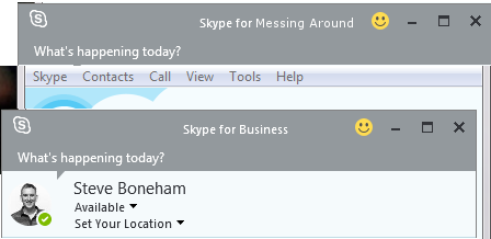 sboneham's tweet photo. Since rebranding Lync as "Skype for business" I feel I'm being judged when I open non-business skype at work http://t.co/yNY1kXZBZq