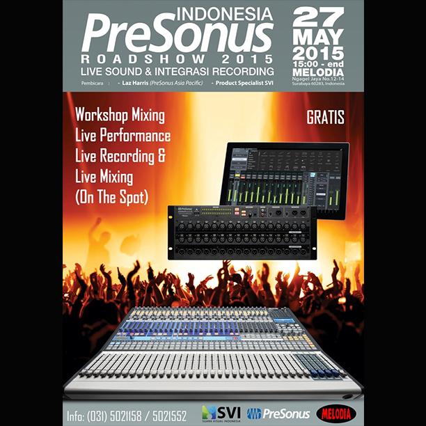 Workshop Mixing &amp; Recording <a href="/PreSonus/">PreSonus</a> | Rabu 27 Mei SURABAYA | <a href="/melodia_sby/">melodia musik sby</a> | 15.00 | Gratis Cc: <a href="/IndieMusicSby/">IndieMusicSby</a>