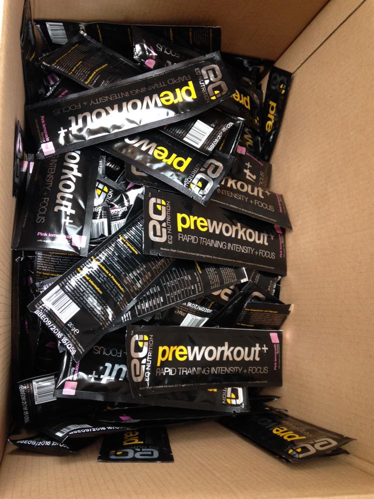 Protein_Chef's tweet photo. They all need homes!!! RT to win 5 of these @EQ_Nutrition preworkout samples! Ends tomorrow!! #competition http://t.co/Slrmhbl0gI