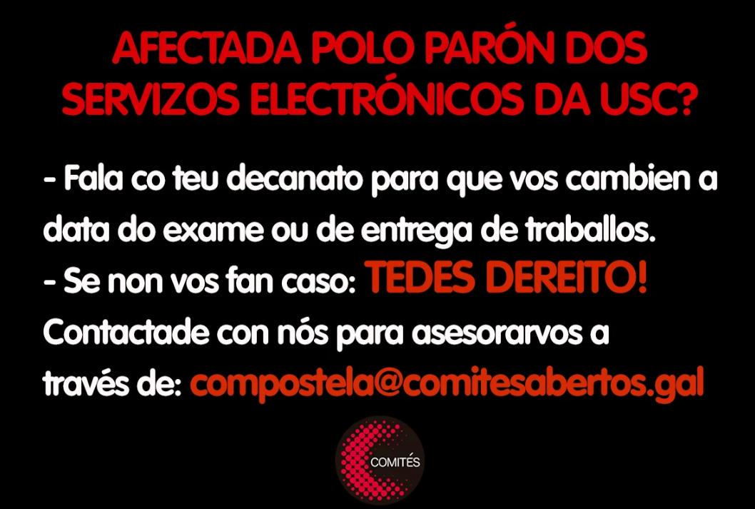comites_compos's tweet photo. Afectada polo parón dos servizos electrónicos da USC? Isto é o que tes que facer: http://t.co/oWQsdDyDU6