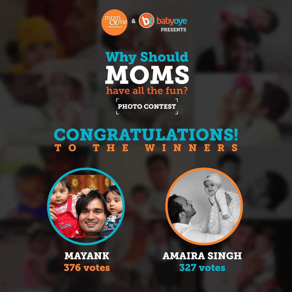 Congratulations to the two winners! #WhyShouldMomsHaveAllTheFun