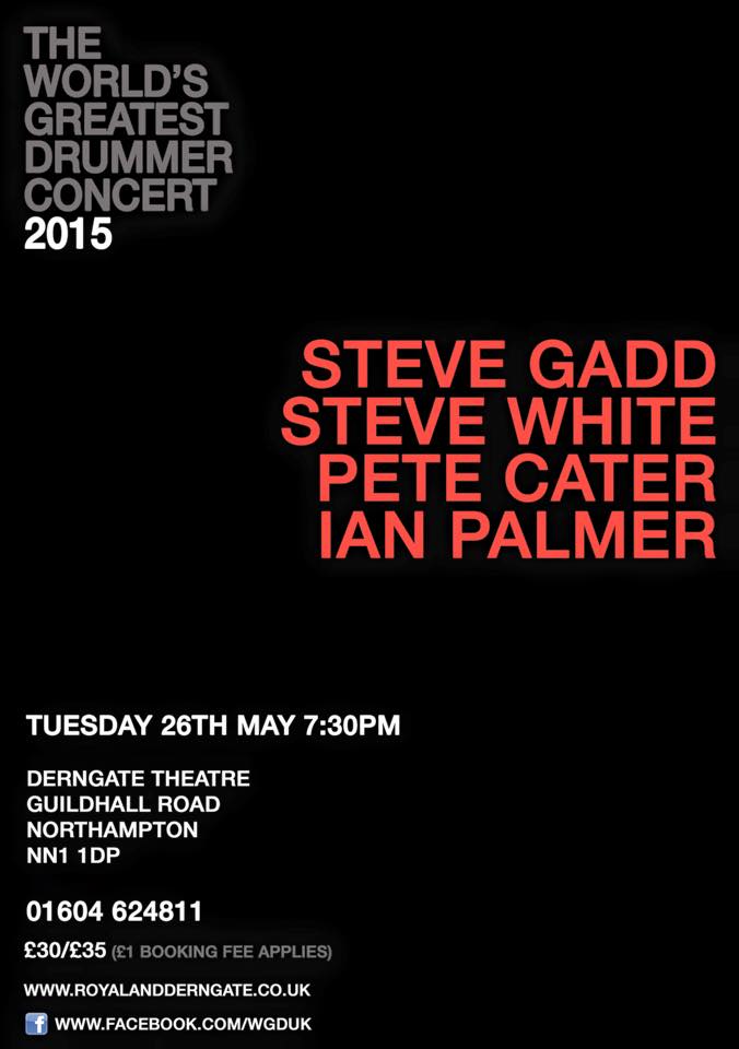 Steve Barney (@barneydrums) on Twitter photo Last few remaining tickets for @WGD_Concert feat. <a href="/DrSteveGadd/">Steve Gadd</a> @drummerwhitey <a href="/petecaterdrums/">Pete Cater</a> tiny.cc/q5vhyx Last few remaining tickets for @WGD_Concert feat. <a href="/DrSteveGadd/">Steve Gadd</a> @drummerwhitey <a href="/petecaterdrums/">Pete Cater</a> tiny.cc/q5vhyx