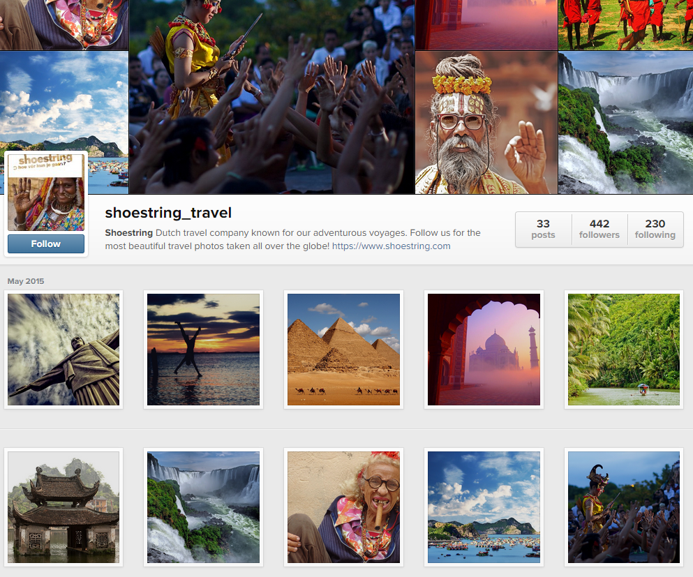 Volg jij ons ook al op instagram? Volg shoestring_travel voor de mooiste reisfoto's! #Instagram #reizen #follow