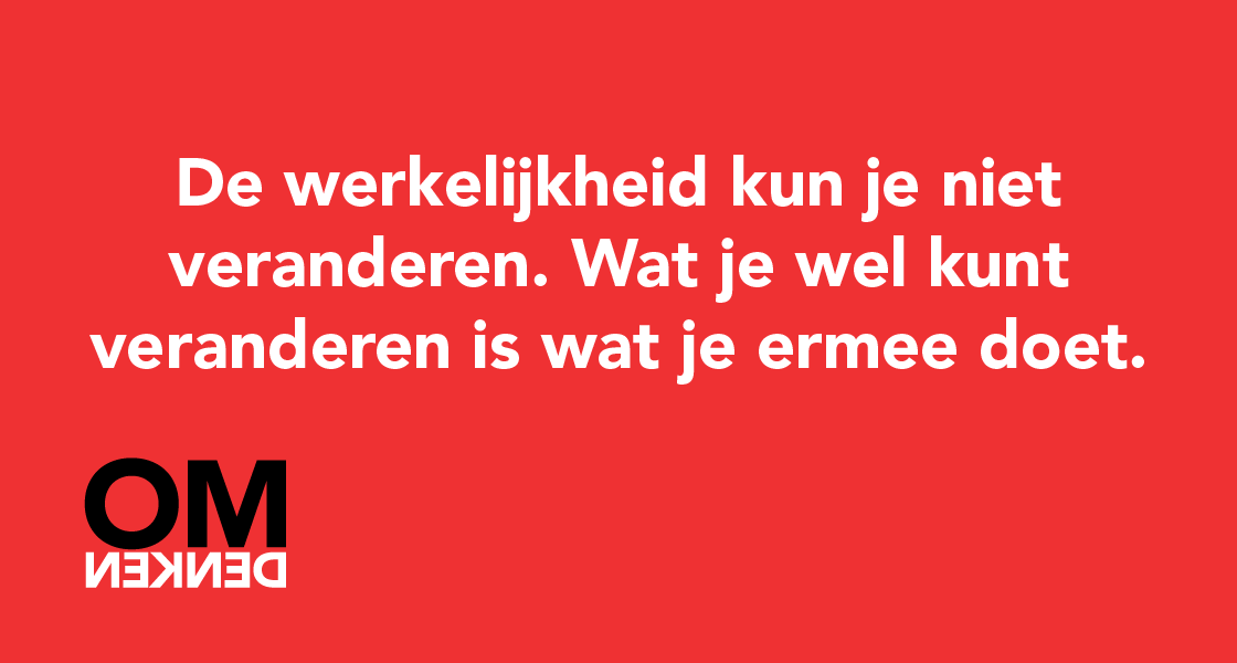 Omdenken's tweet photo. Van probleem naar feit en van feit naar mogelijkheid. http://t.co/pI3D5e24n4
