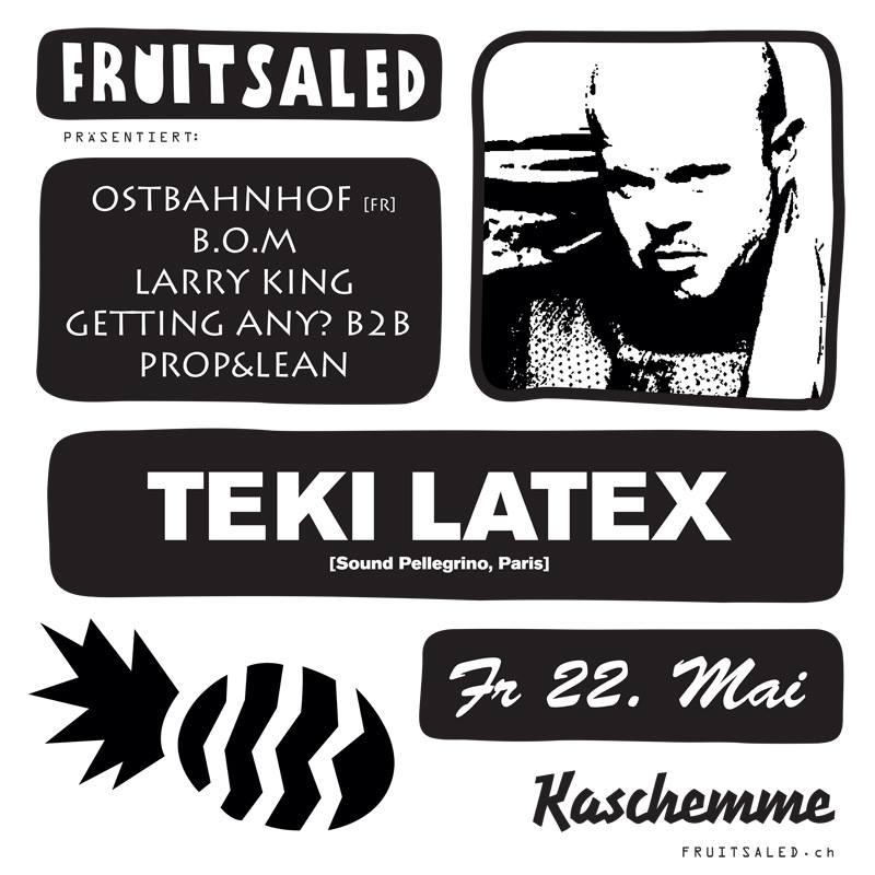 soundpellegrino's tweet photo. TOMORROW! Don't miss it! 
@TekiLatex will be playing @Fruitsaled_  in #Basel 
#Kaschemme RSVP: http://t.co/b3n0lyhNmi http://t.co/zuhKRn8R5T