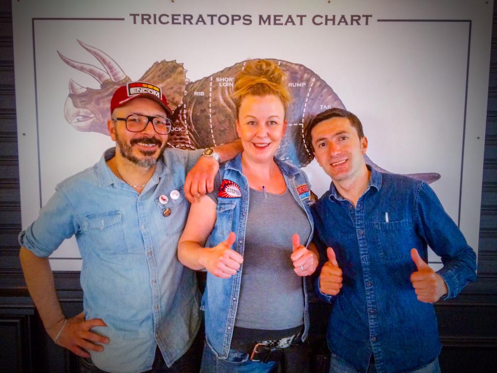 Three of the happiest faces you'll ever see in a London restaurant #lovinglife #happywaiters #jobsatisfaction