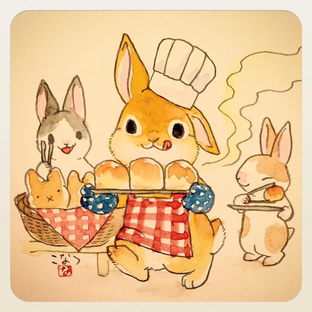 「さっきペットショップに行ったら、美味しそうなパンみたいな色のウサギがいて、すごく」|こなつのイラスト