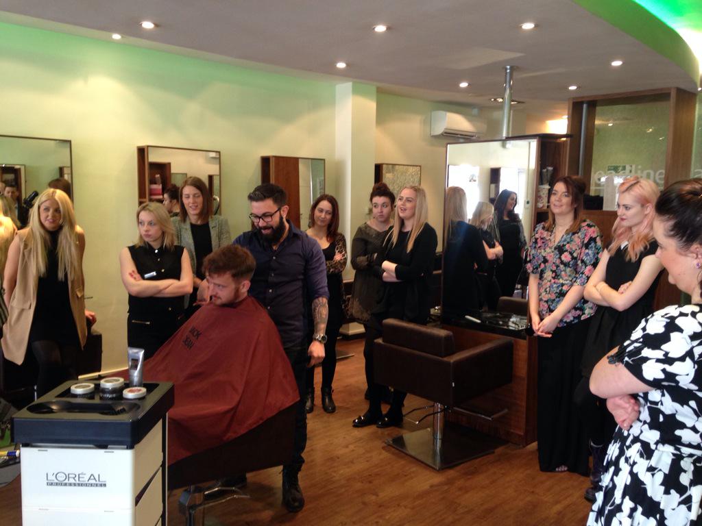 envybarbers's tweet photo. Demetri Teaching Men's Cutting Skills @ModernBarberMag @bma @lorealprofuk @LOrealParisCAN #iamlorealpro #pokerpaste http://t.co/mdZmcyJPdb