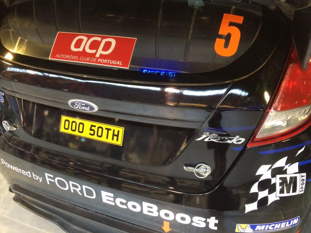 OfficialWRC's tweet photo. Special registration number for the 50th built @MSportLtd Ford Fiesta WRC car. #WRC http://t.co/1yNPGDxPmC