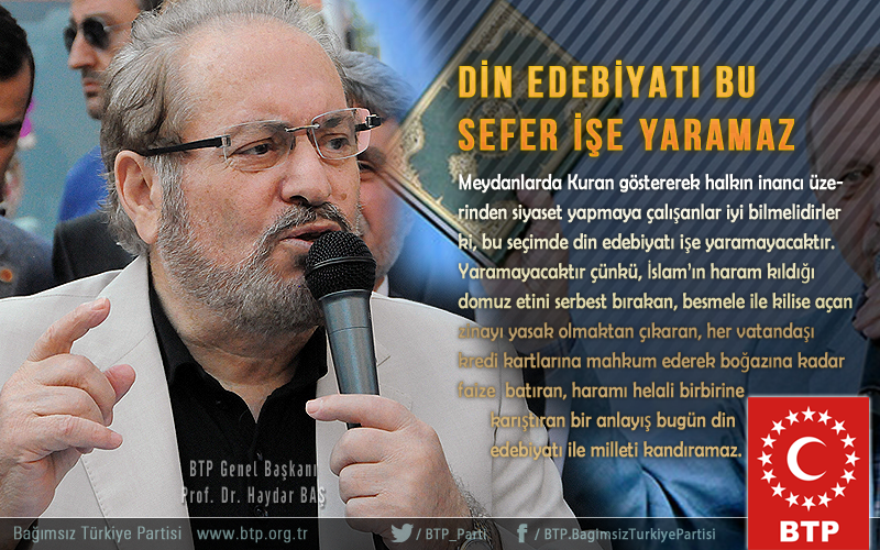 BTP_Parti's tweet photo. DİN EDEBİYATI BU SEFER İŞE YARAMAZ | Prof. Dr. Haydar Baş
http://t.co/kPmxSHM4Su
#umutbitmez #ŞimdiGelse http://t.co/qkyPg6nw6y