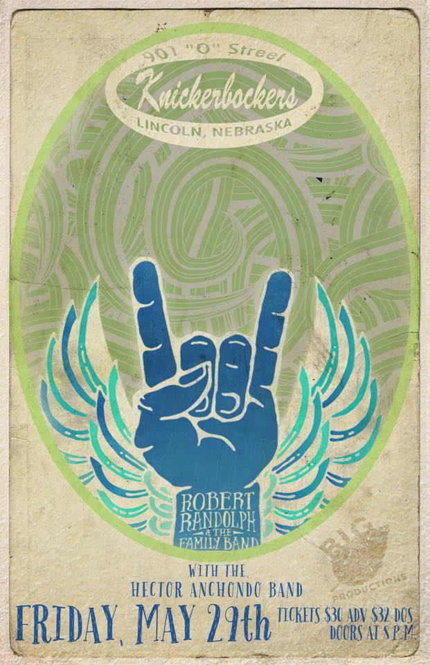 DowntownLincoln's tweet photo. ROBERT RANDOLPH AND THE FAMILY BAND - MAY 29th @Knickerbockers @bigleafpro @rrtfb @KZUMradio @hectoranchondo #LNK http://t.co/nynj502DnR