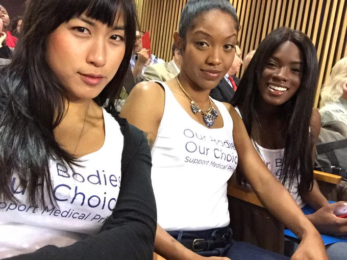 Defending #OurBodiesOurChoice with @LotusLain and @AnaFoxxx http://t.co/V7iUv09Gjq