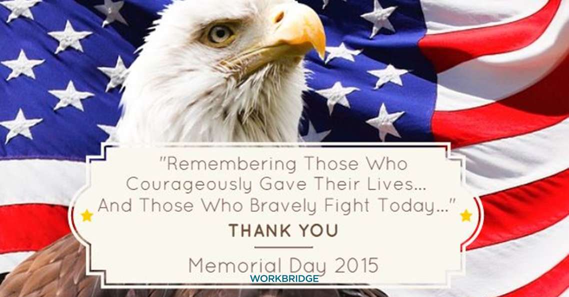 WorkbridgeCHI's tweet image. #HappyMemorialDay from #Workbridge!