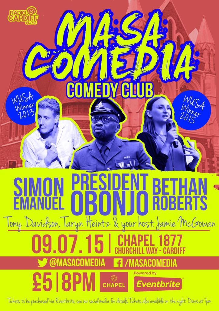 MasaComedia's tweet photo. Incredible night of comedy coming up in July. Still a handful of dirt cheap early bird tickets left! Joins us. http://t.co/8B0hEokaXz