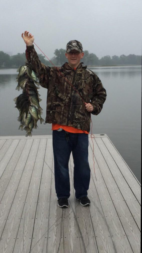 IowaPursuit's tweet image. Matthew Jacob with a 2 person limit of crappie! Just over an hour worth of fishing! #crappie #fishing #iowafish